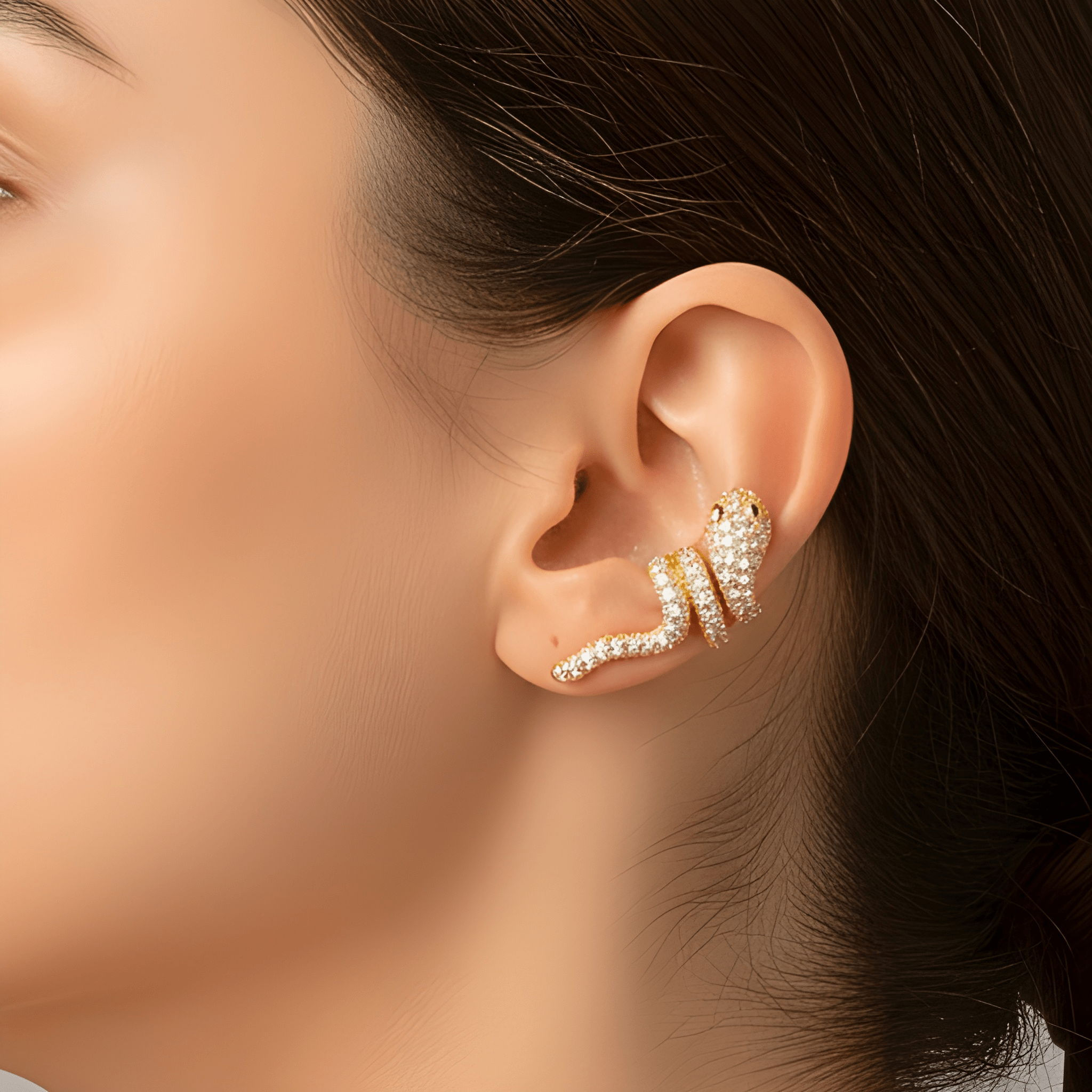 Ear Cuff Vipera - rame