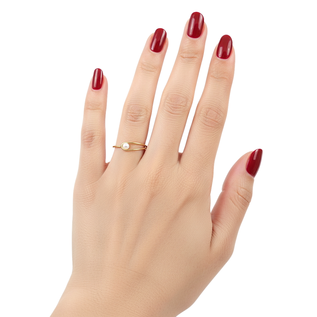 Anello Perla Sospesa