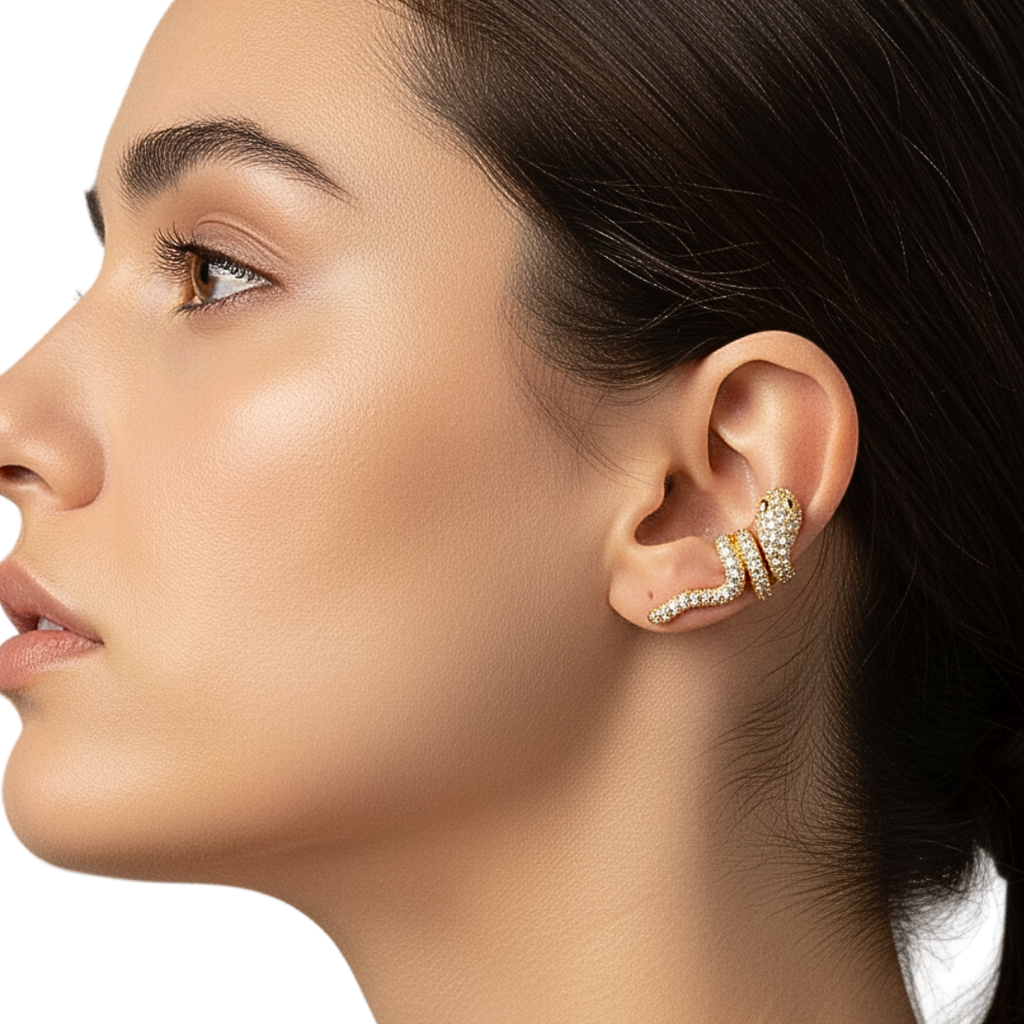 Ear Cuff Vipera - rame