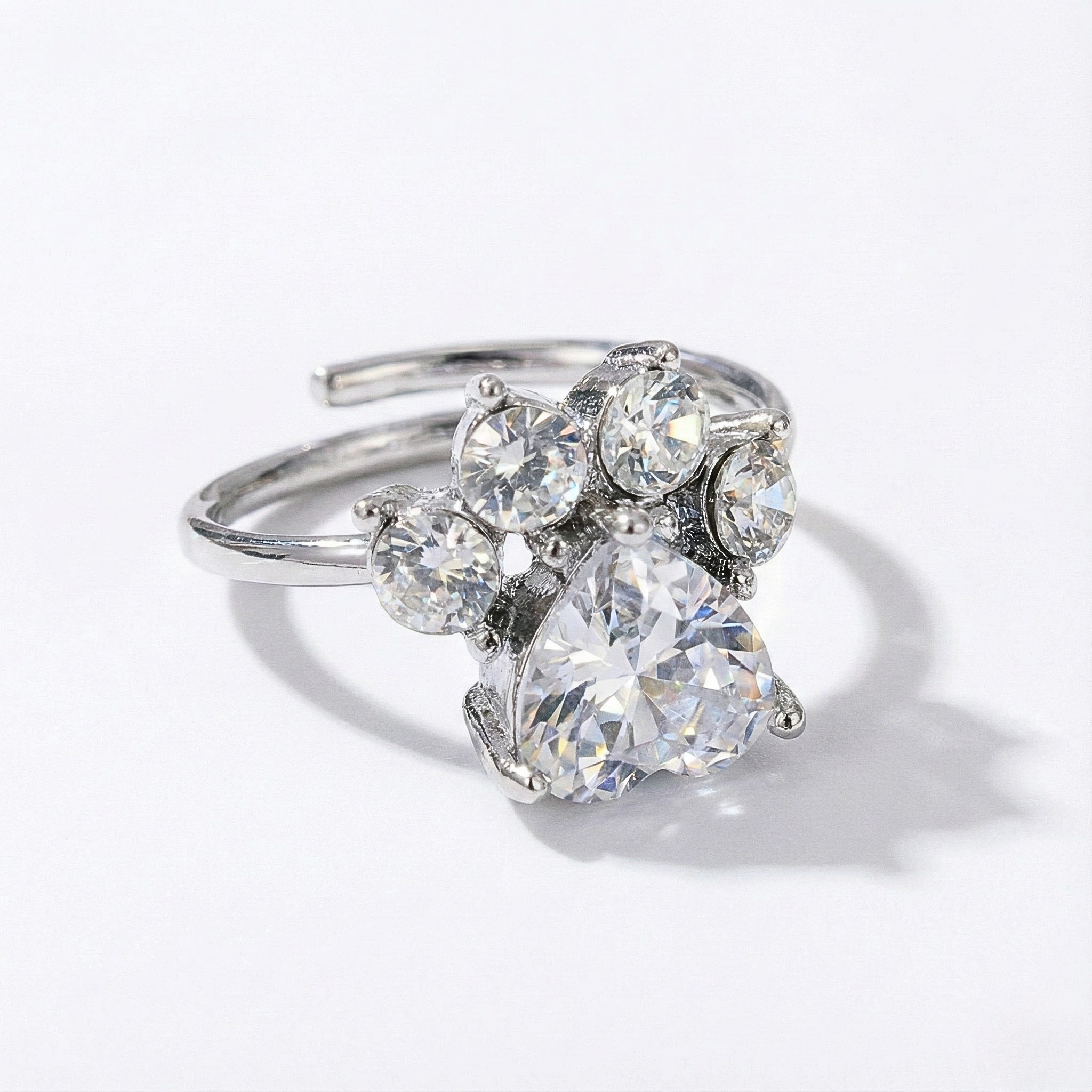 Anello Leale in Acciaio Inossidabile – Zampina con Zirconi Scintillanti