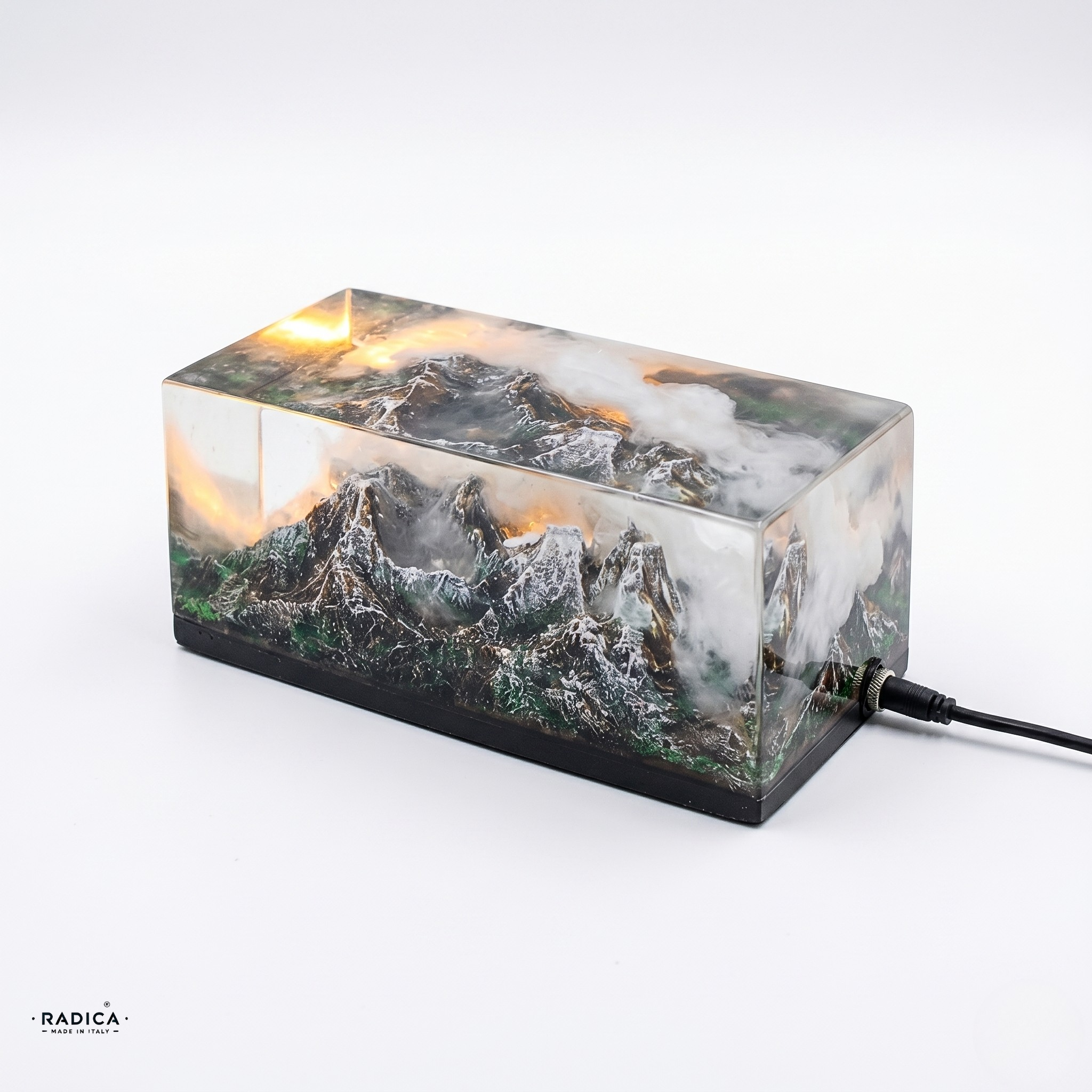 Montagne al tramonto - Diorama in Resina
