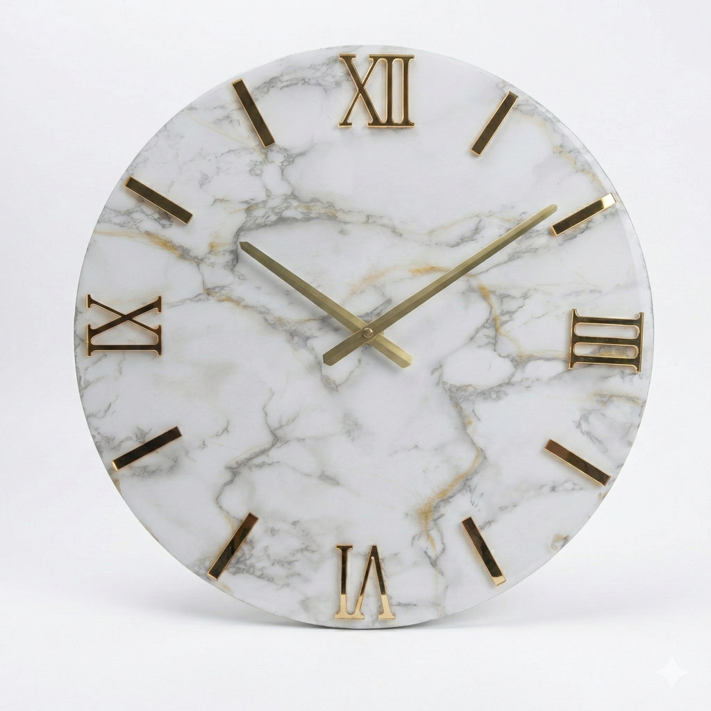 Eterna orologio da parete in resina effetto marmo