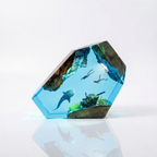 Aquarium - Lampada in Resina e Radica di ulivo